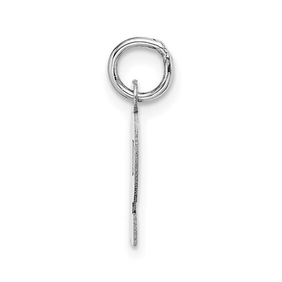 Kazi Luxury 14k White Gold Small Block Letter P Initial Charm - Picture 2 of 4
